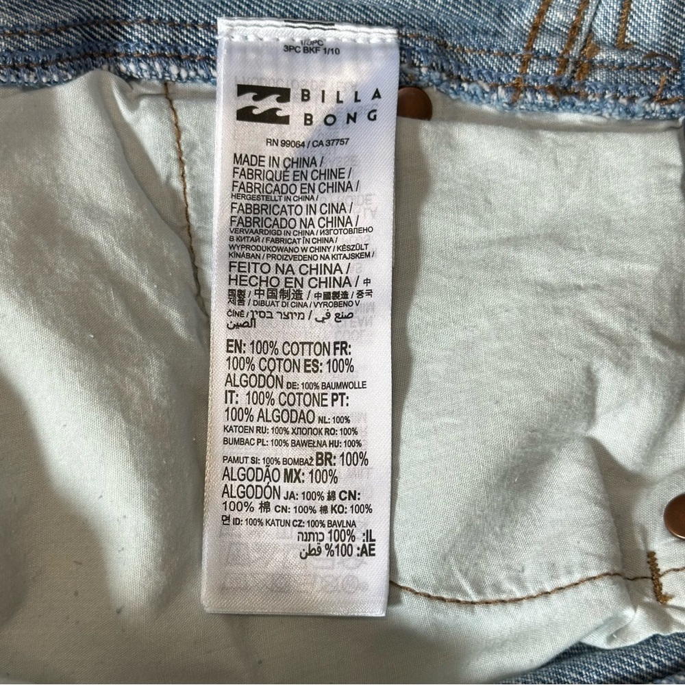 🆕 wrangler x billabong Showdown Cut-Off Short Size 25 - Picture 6 of 6